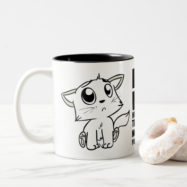 Caneca De Café Em Dois Tons Hora dos abraços (Com Donut)