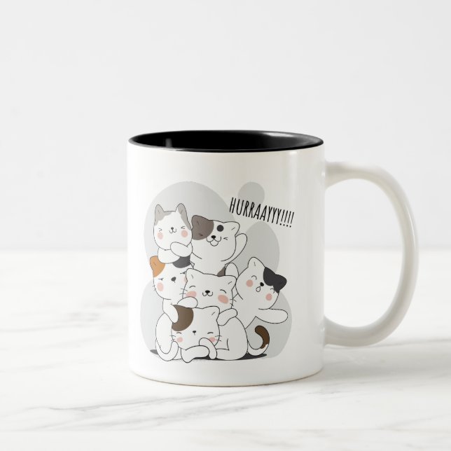 Caneca De Café Em Dois Tons Hora Feliz (Direita)