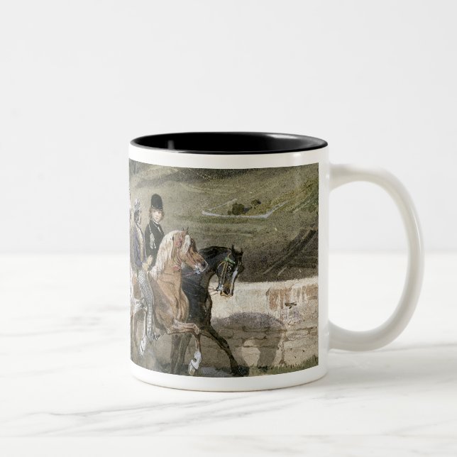 Caneca De Café Em Dois Tons Horace Vernet e suas crianças (Direita)