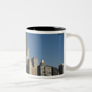 Caneca De Café Em Dois Tons Horizonte de Chicago e Lago Michigan, Lake Shore