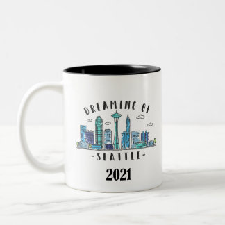Caneca De Café Em Dois Tons Horizonte de Seattle 2021