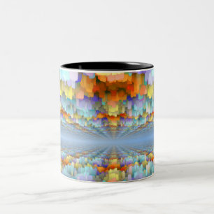 Caneca De Café Em Dois Tons Horizonte SciFi