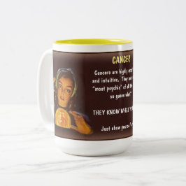 Caneca De Café Em Dois Tons Horóscopo: CÂNCER (classificado como G)