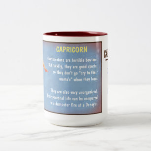 Caneca De Café Em Dois Tons Horóscopo: CAPRICORN (nominal G)