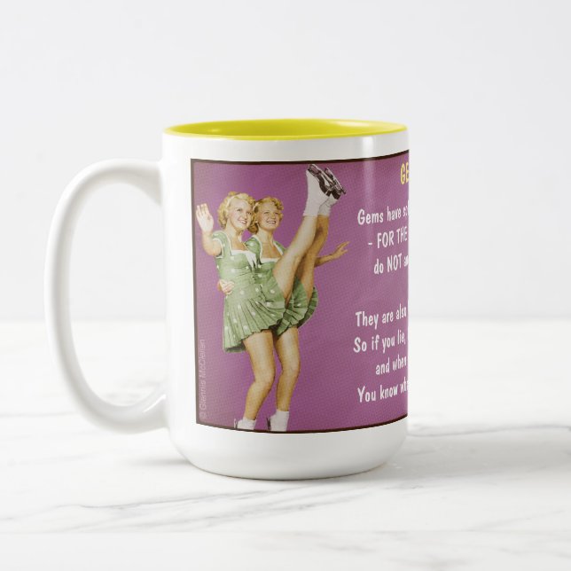 Caneca De Café Em Dois Tons Horóscopo: GÊMEOS (G) avaliado (Esquerda)