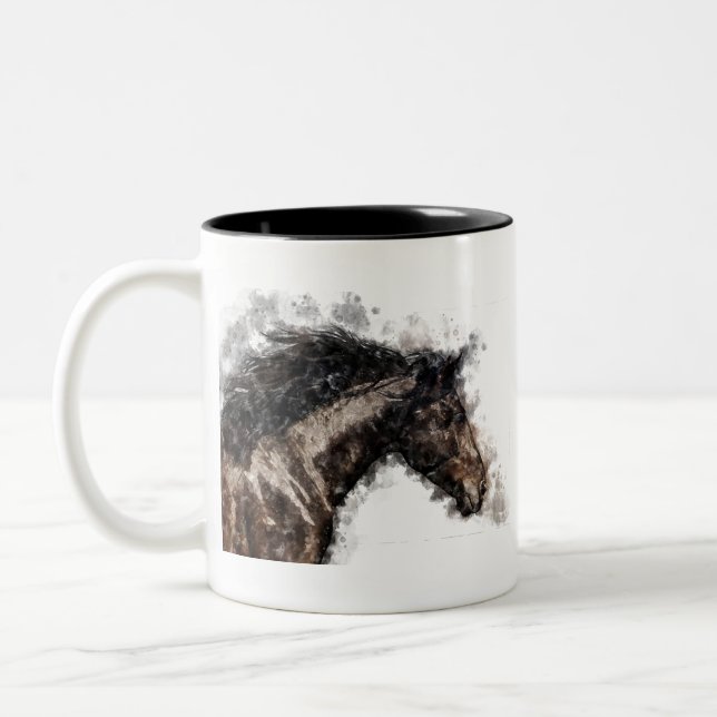 Caneca De Café Em Dois Tons Horse (Esquerda)