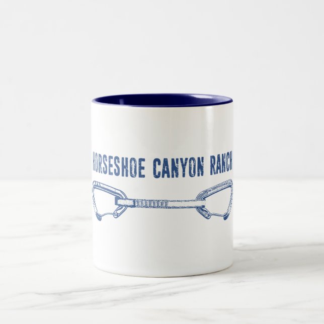 Caneca De Café Em Dois Tons Horsferes Canyon Ranch Arkansas Subindo QuickDrake (Centro)