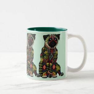 Caneca De Café Em Dois Tons hortelã