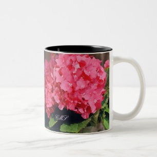 Caneca De Café Em Dois Tons Hortênsias Rosa
