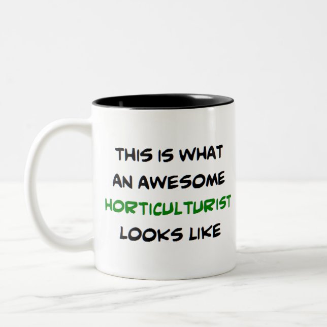 Caneca De Café Em Dois Tons horticulturista, incrível (Esquerda)