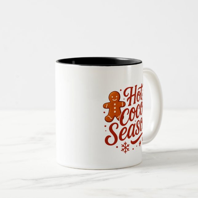 Caneca De Café Em Dois Tons Hot Cocoa Season (Frente Esquerda)