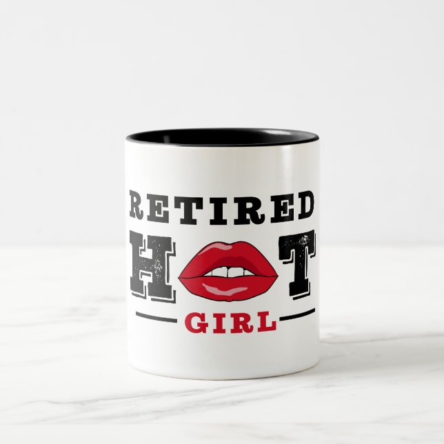 Caneca De Café Em Dois Tons Hot Girl aposentada (Centro)