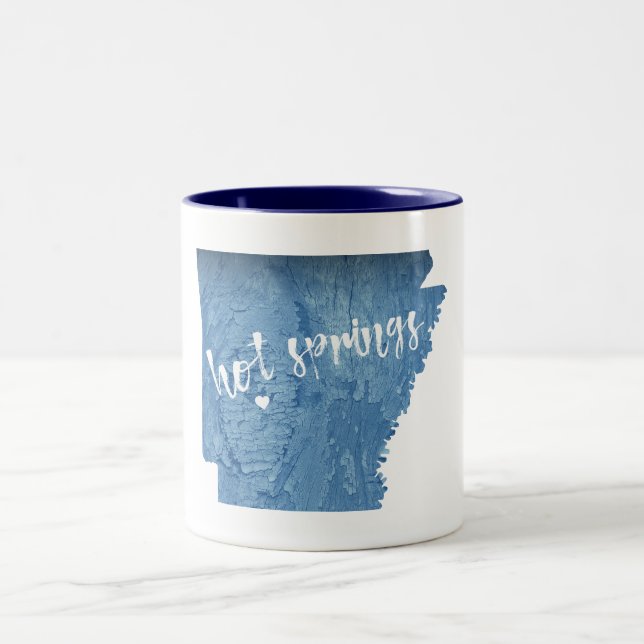Caneca De Café Em Dois Tons Hot Primaveras Arkansas Wood Grain (Centro)