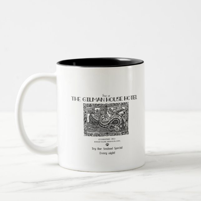 Caneca De Café Em Dois Tons Hotel Gilman House, Innsmouth (Esquerda)