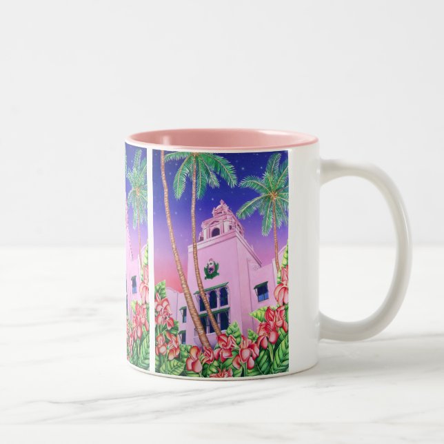 Caneca De Café Em Dois Tons Hotel havaiano real (Direita)