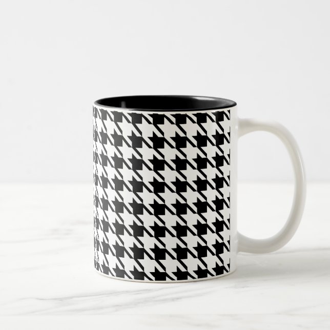 Caneca De Café Em Dois Tons Houndstooth Mug (Direita)