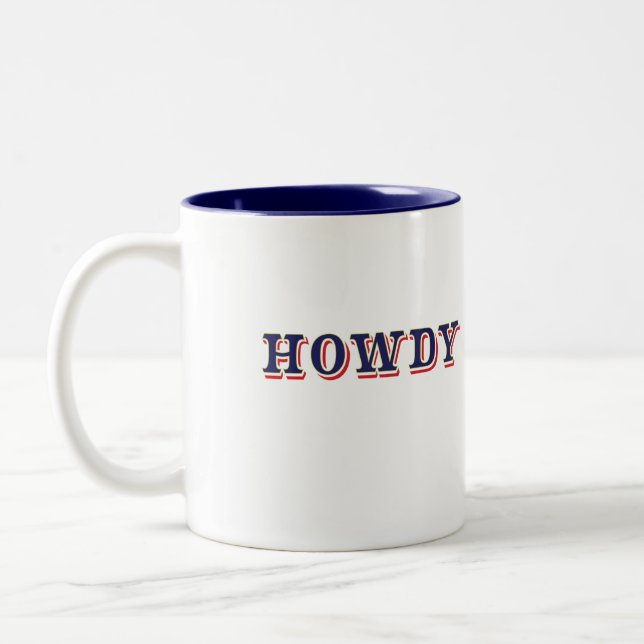 Caneca De Café Em Dois Tons Howdy (Esquerda)
