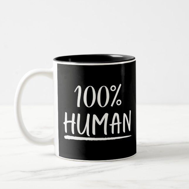Caneca De Café Em Dois Tons Humanidade 100% Humana (Esquerda)