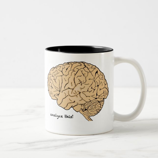 Caneca De Café Em Dois Tons Humano Analise Isto! (Direita)