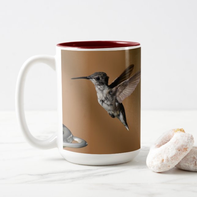 Caneca De Café Em Dois Tons Hummingbird Baby 15oz Mug (Com Donut)