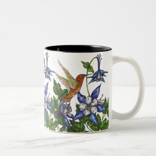 Caneca De Café Em Dois Tons Hummingbird & Columbine