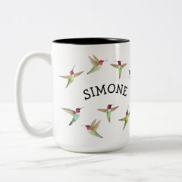 Caneca De Café Em Dois Tons Hummingbird da Anna personalizada