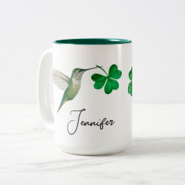 Caneca De Café Em Dois Tons Hummingbird e Clover personalizados