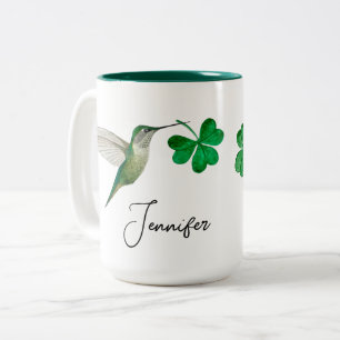 Caneca De Café Em Dois Tons Hummingbird e Clover personalizados