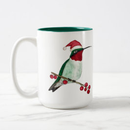 Caneca De Café Em Dois Tons Hummingbird Personalizado Feliz Natal