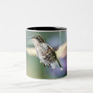 Caneca De Café Em Dois Tons Hummingbird Voando