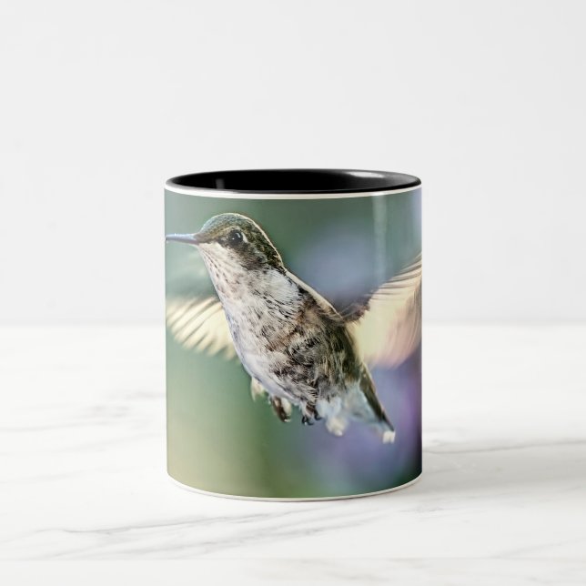 Caneca De Café Em Dois Tons Hummingbird Voando (Centro)