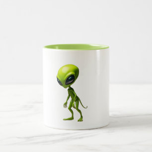 Caneca De Café Em Dois Tons Humoide verde