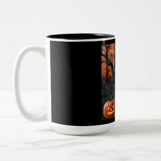 Caneca De Café Em Dois Tons Humor "Ben M Balmed" do túmulo de Halloween