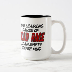 Caneca De Café Em Dois Tons Humor de café na estrada