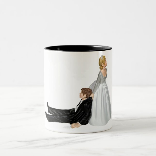 Caneca De Café Em Dois Tons humor de casamento (Centro)
