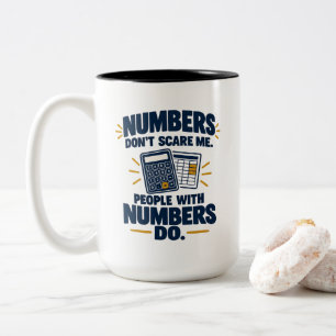 Caneca De Café Em Dois Tons Humor de Contador Números Não Me Assustam Pessoas 