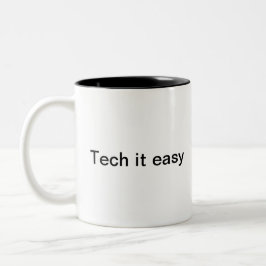 Caneca De Café Em Dois Tons Humor de Informática Engraçado Monograma Minimalis