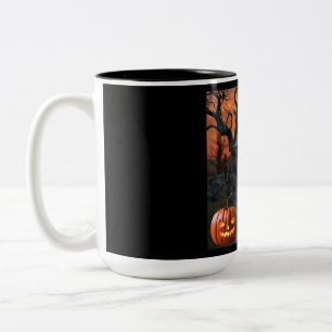 Caneca De Café Em Dois Tons Humor de lápis de Halloween "C. Bumbuns de Garret"