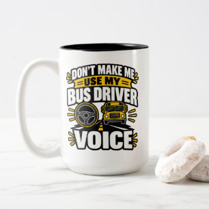 Caneca De Café Em Dois Tons Humor de Motorista de Ônibus Use Minha Roupa de Vo