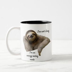 Caneca De Café Em Dois Tons Humor de Negação Preguiçoso