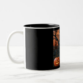 Caneca De Café Em Dois Tons Humor de Pedra das Halloween "Dawn under"