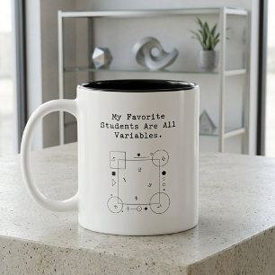 Caneca De Café Em Dois Tons Humor de Professor de Matemática Engraçado   Aluno
