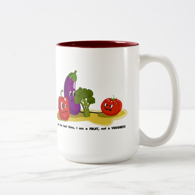 Caneca De Café Em Dois Tons Humor do tomate (Direita)