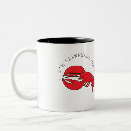 Caneca De Café Em Dois Tons Humor e lagosta Quirky