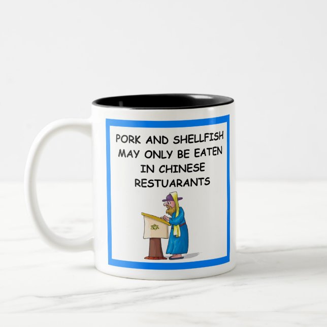 Caneca De Café Em Dois Tons Humor hebraico (Esquerda)