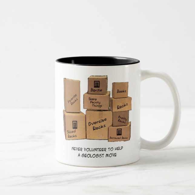 Caneca De Café Em Dois Tons Humor movente do geólogo (Direita)