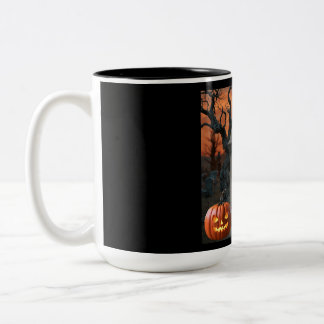 Caneca De Café Em Dois Tons Humor "Rona V. Iris" do Halloween