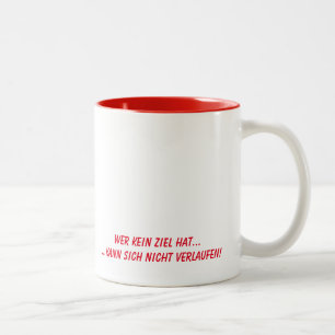 Caneca De Café Em Dois Tons Humor - texto alemão
