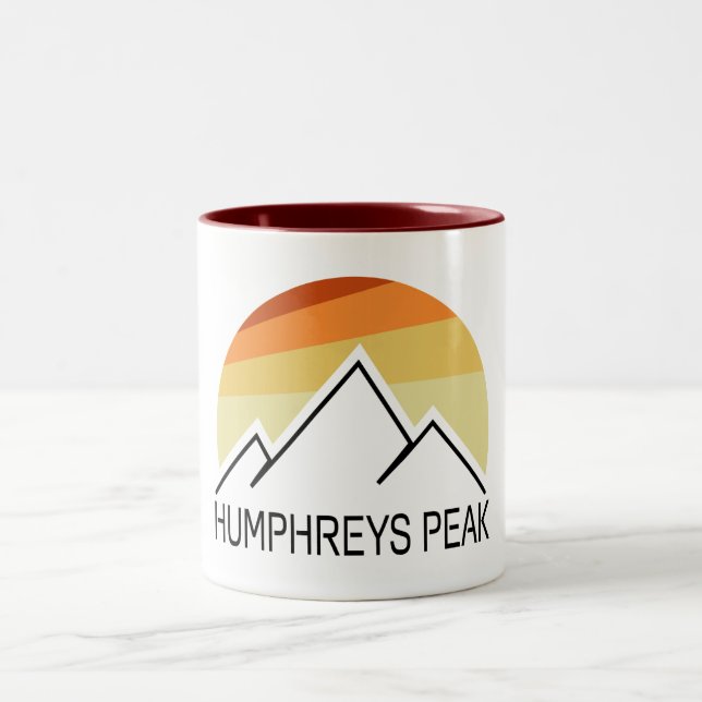 Caneca De Café Em Dois Tons Humphreys Peak Retro (Centro)