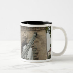 Caneca De Café Em Dois Tons Hungria, cidade capital Budapeste. Histórica 2